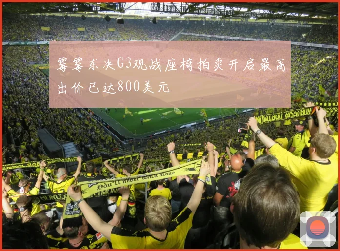 霉霉东决G3观战座椅拍卖开启最高出价已达800美元